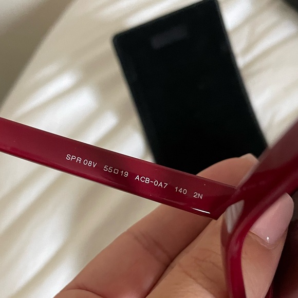 Prada Red Cat-Eye Sunglasses Fashion-Forward Accessories - Picture 3 of 8